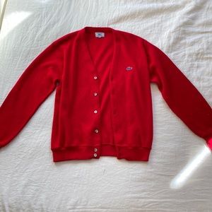 Lacoste Red Cardigan